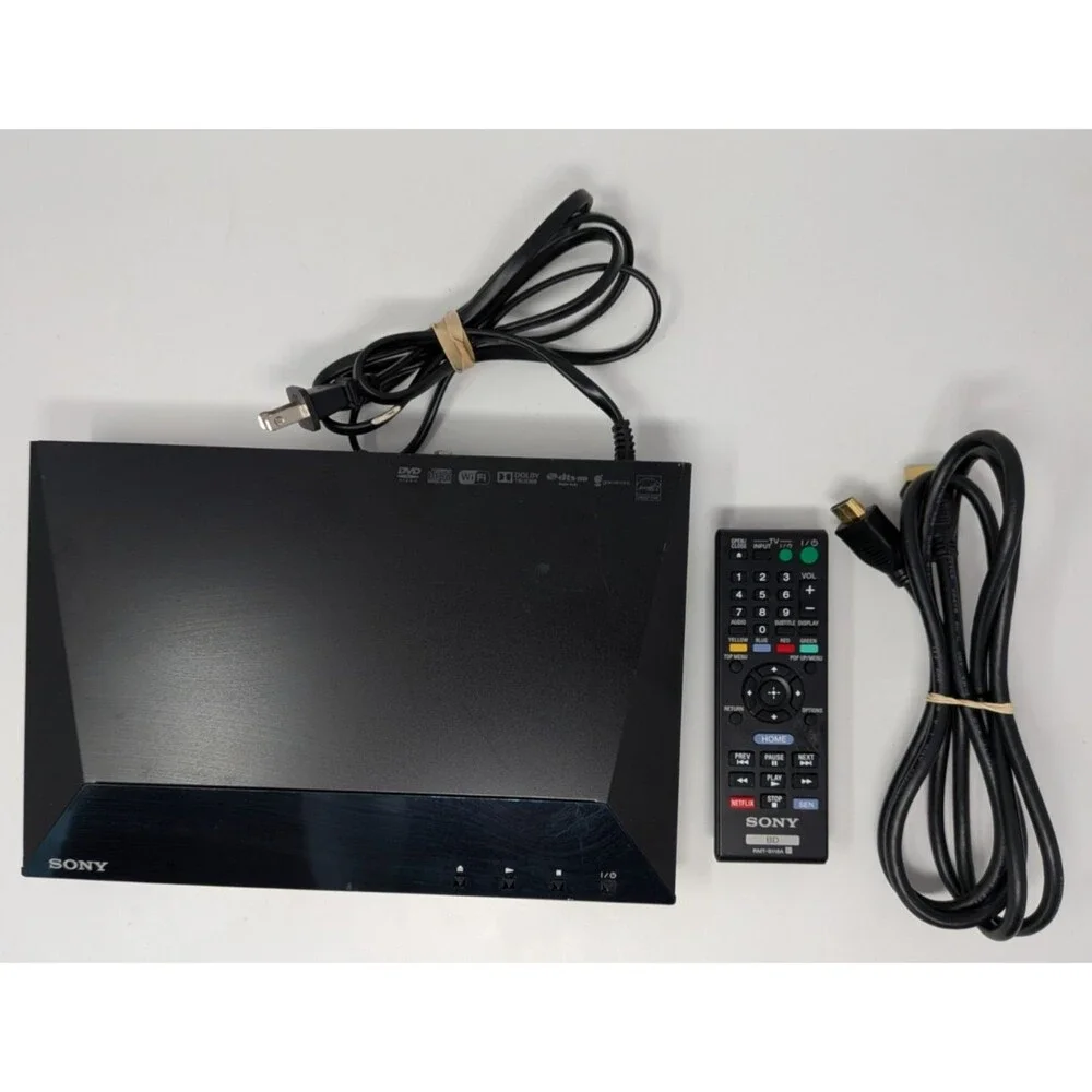 Sony BDP-S3100 Blu-ray DVD Player WiFi Streaming Remote HDMI Cable Tested Works